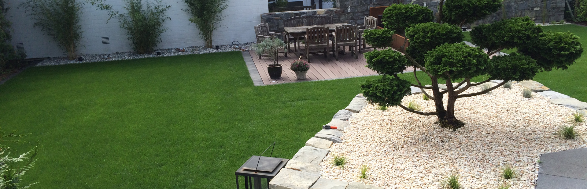 Outdoor Terrasse in Garten